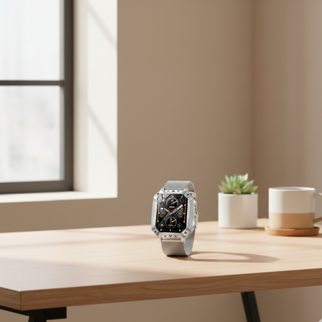 Outdoor Fitness Smartwatch with AMOLED Display – Waterproof Activity Tracker