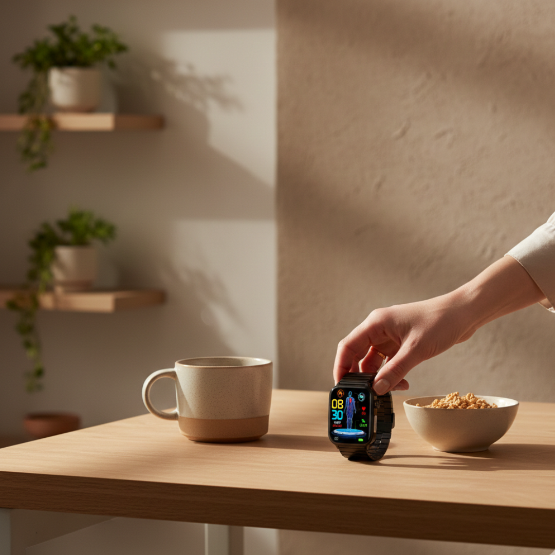 Smartwatch with AMOLED Display and Bluetooth Calling – Waterproof Everyday Smart Watch