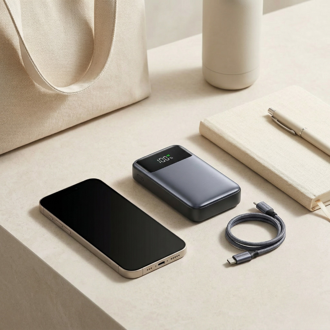 Power Bank with Built-in Cable