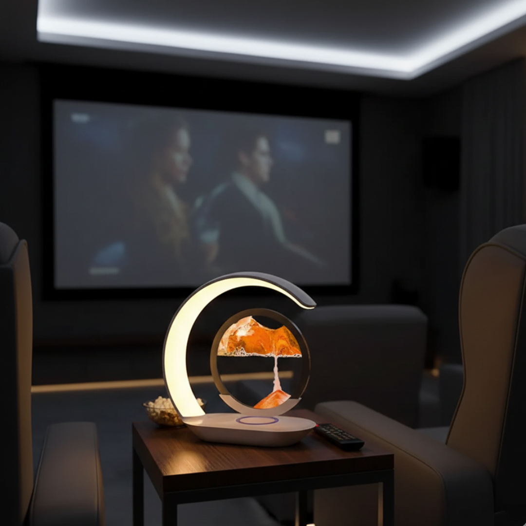 Hourglass LED Table Lamp with Wireless Charging