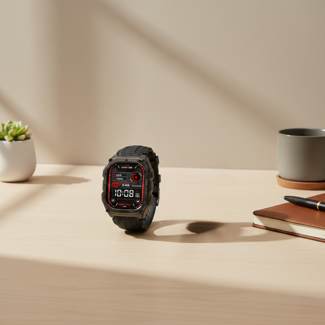 Military GPS Smartwatch – Rugged Outdoor Watch with AMOLED Display