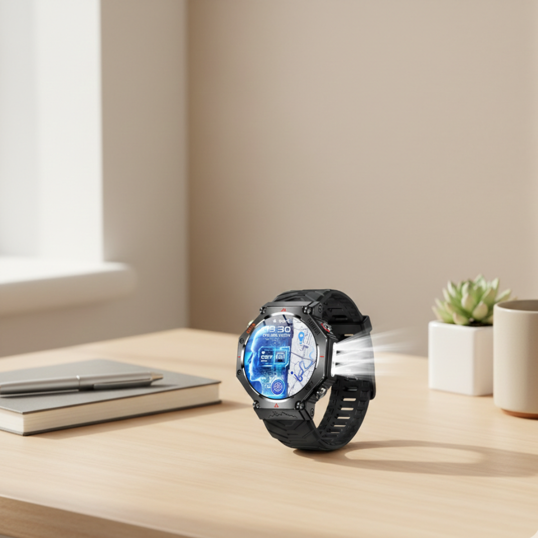 AMOLED GPS Smartwatch – Waterproof Outdoor Watch with Compass & Altimeter