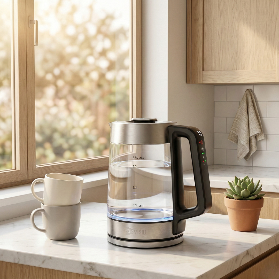 Smart Glass Electric Kettle with Display