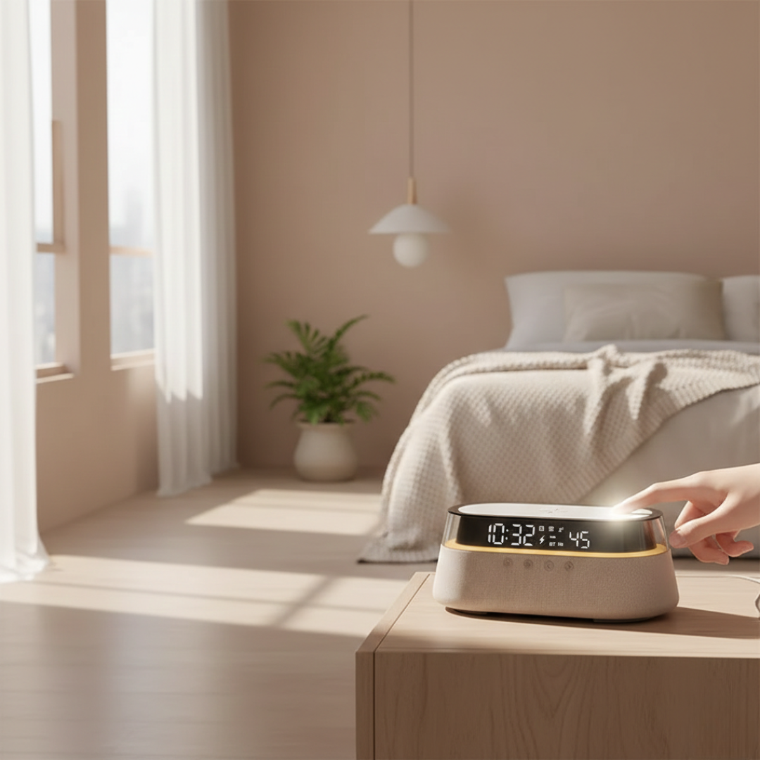Smart Alarm Clock with Bluetooth Speaker