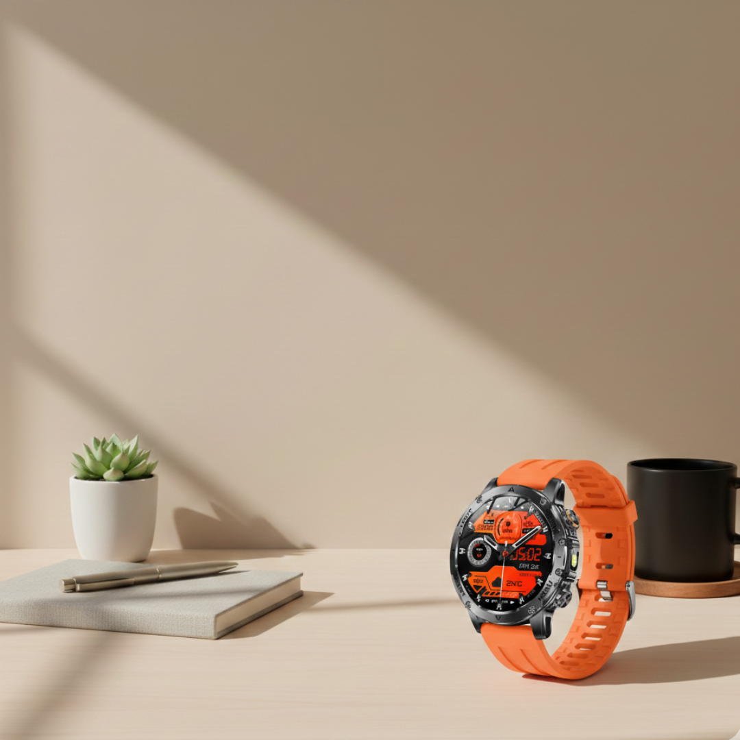 Rugged Outdoor Smartwatch – Waterproof Tactical Watch with Long Battery Life