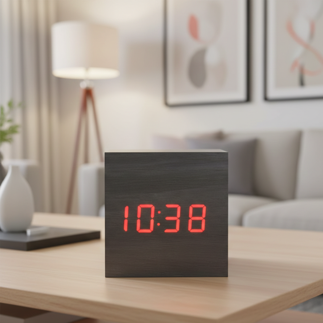 Cube LED Alarm Clock