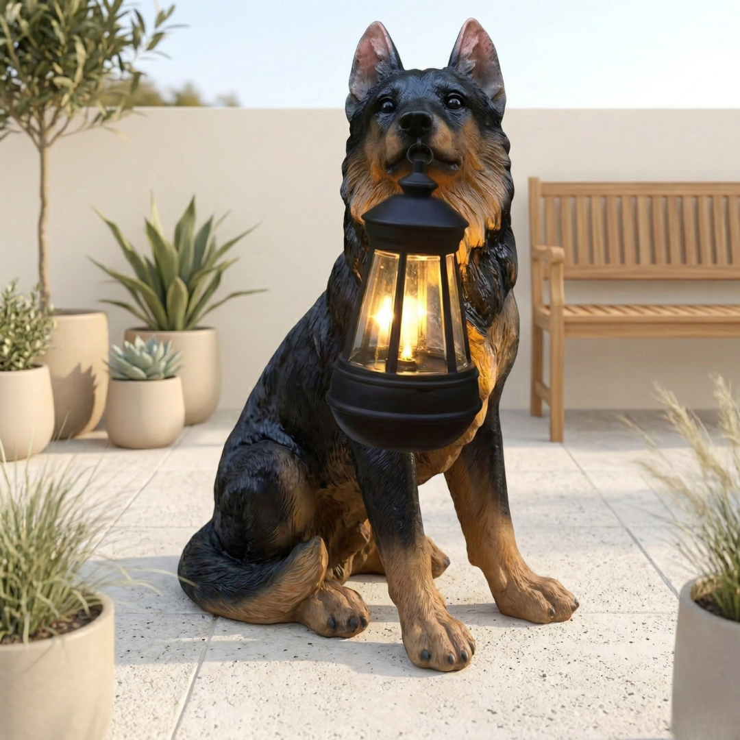 Solar Puppy Garden Ornament