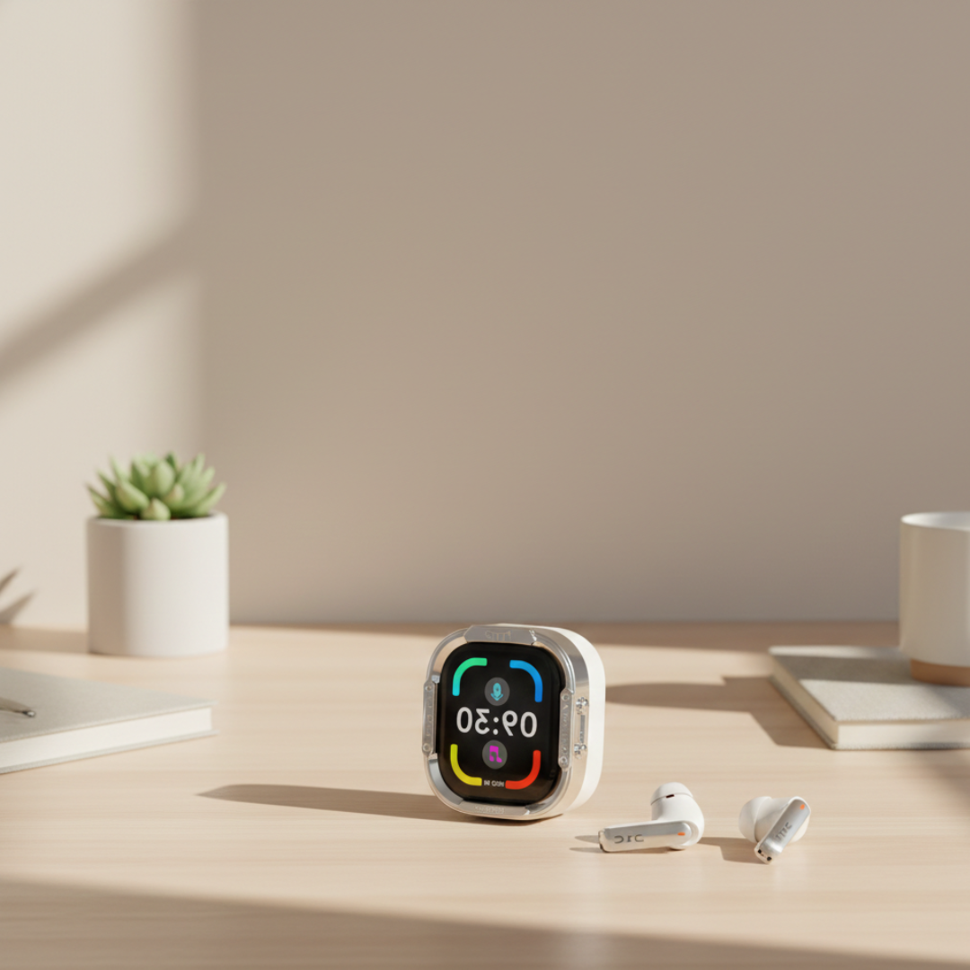 Wireless Earbuds with Touchscreen Case