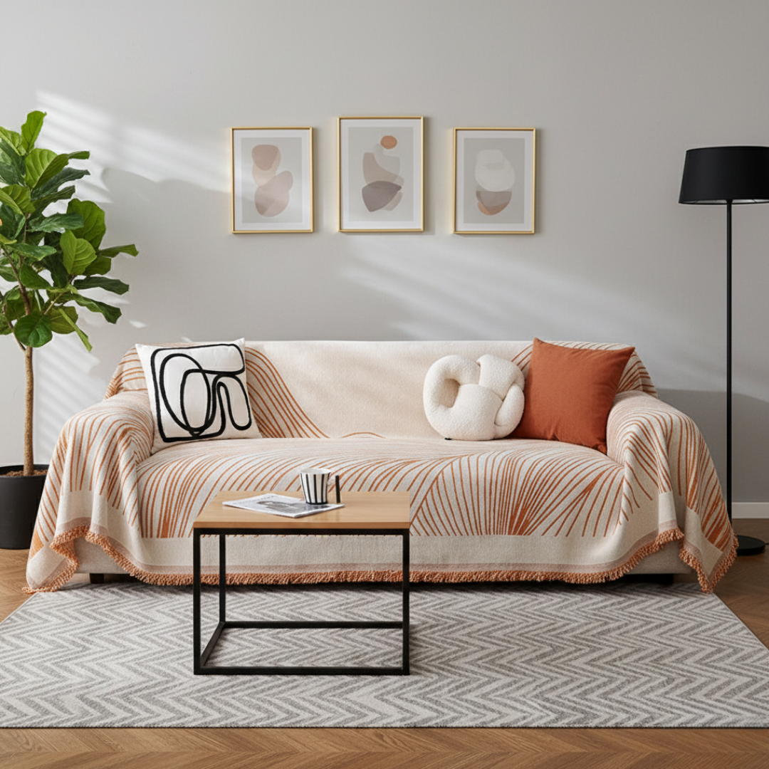 Reversible Jacquard Sofa Cover
