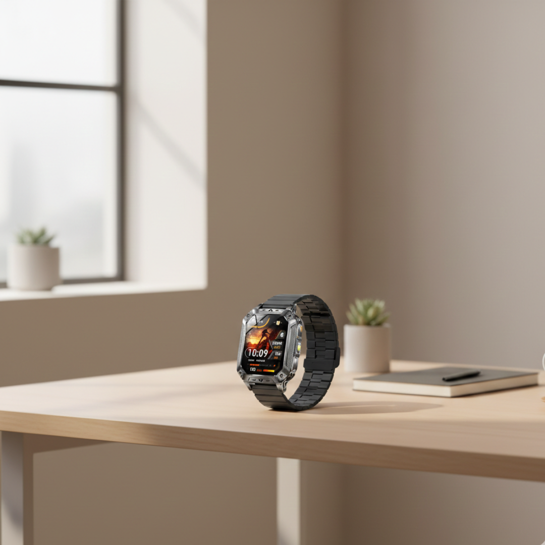 Outdoor Fitness Smartwatch with AMOLED Display – Waterproof Activity Tracker