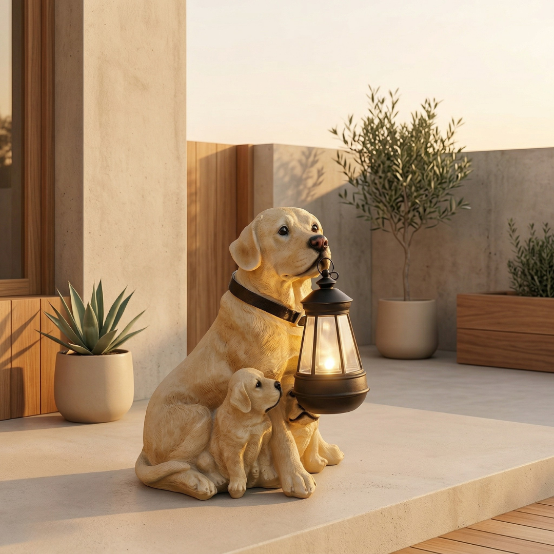 Solar Puppy Garden Ornament