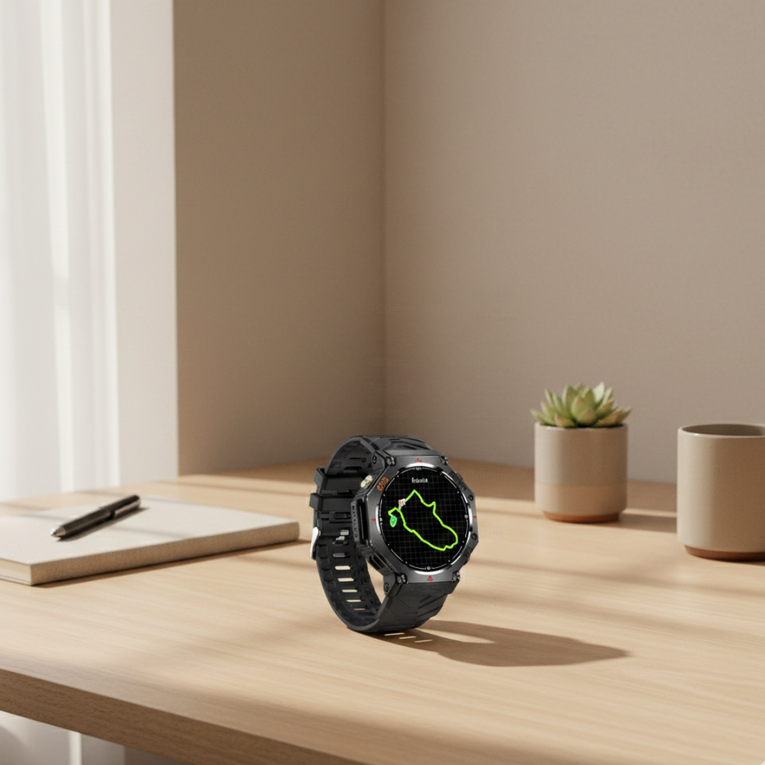 AMOLED GPS Smartwatch – Waterproof Outdoor Watch with Compass & Altimeter