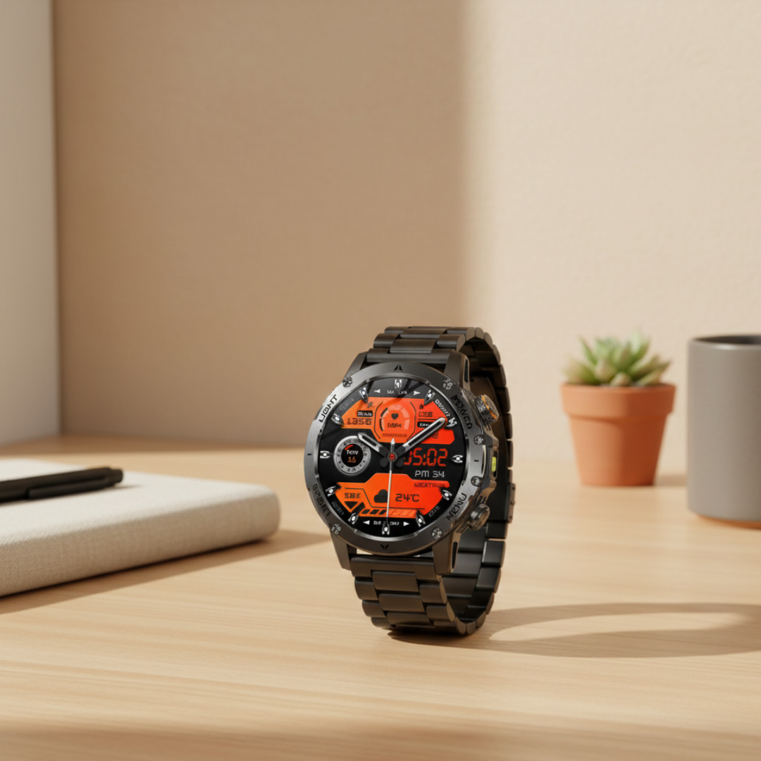 Rugged Outdoor Smartwatch – Waterproof Tactical Watch with Long Battery Life