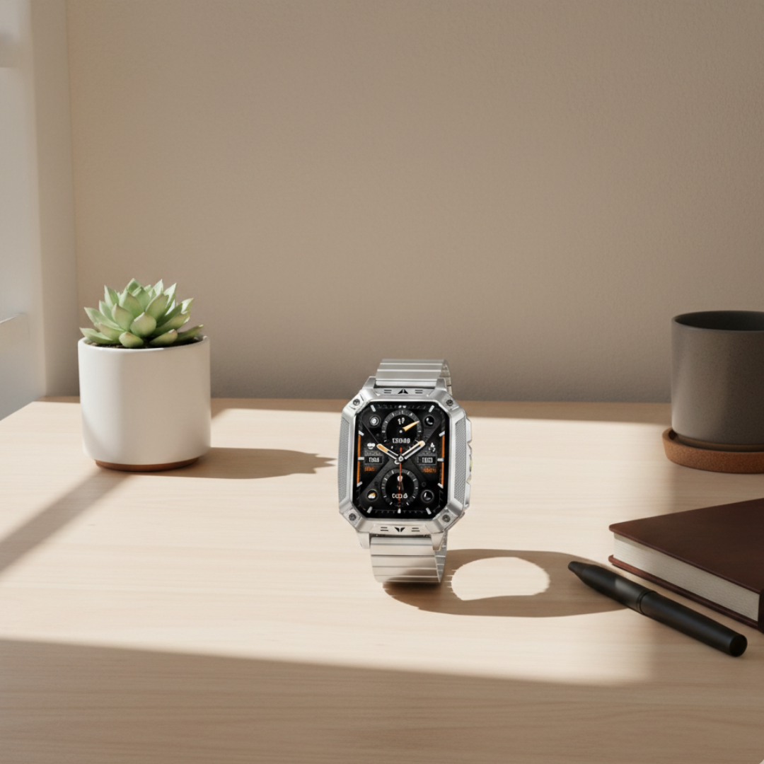 Outdoor Fitness Smartwatch with AMOLED Display – Waterproof Activity Tracker