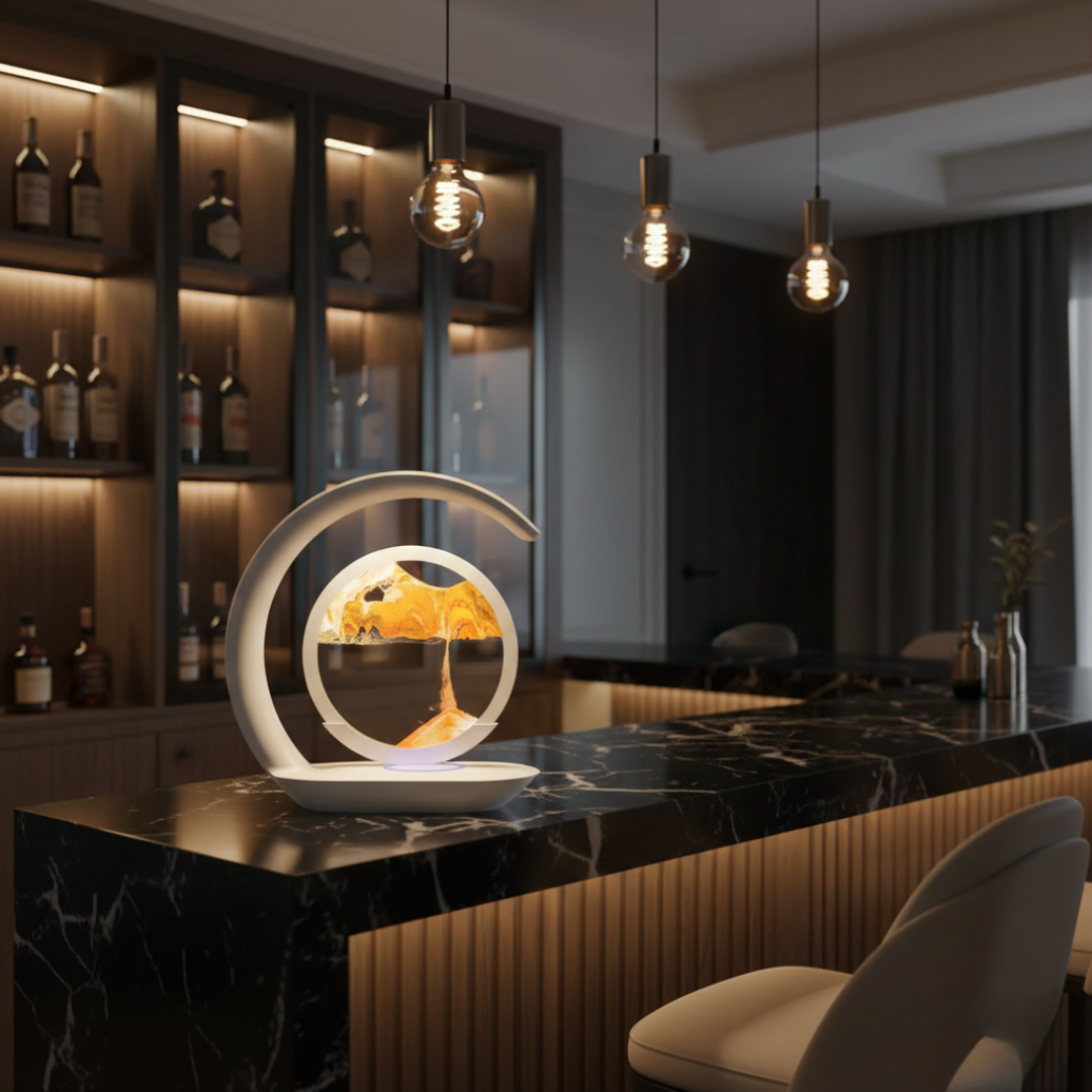 Hourglass LED Table Lamp with Wireless Charging