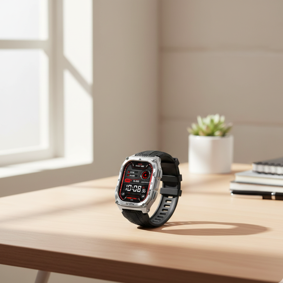 Military GPS Smartwatch – Rugged Outdoor Watch with AMOLED Display