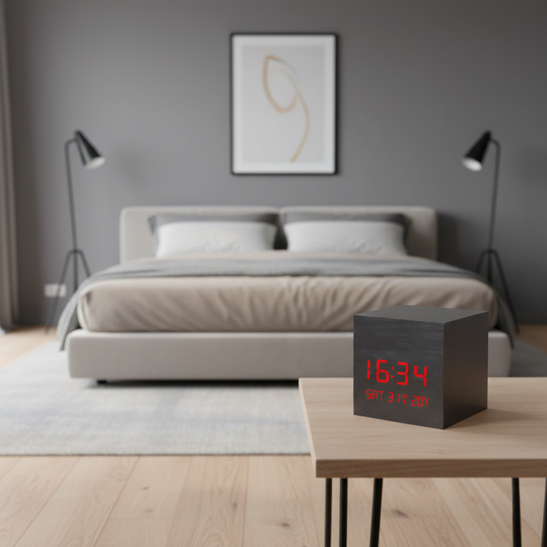Cube LED Alarm Clock