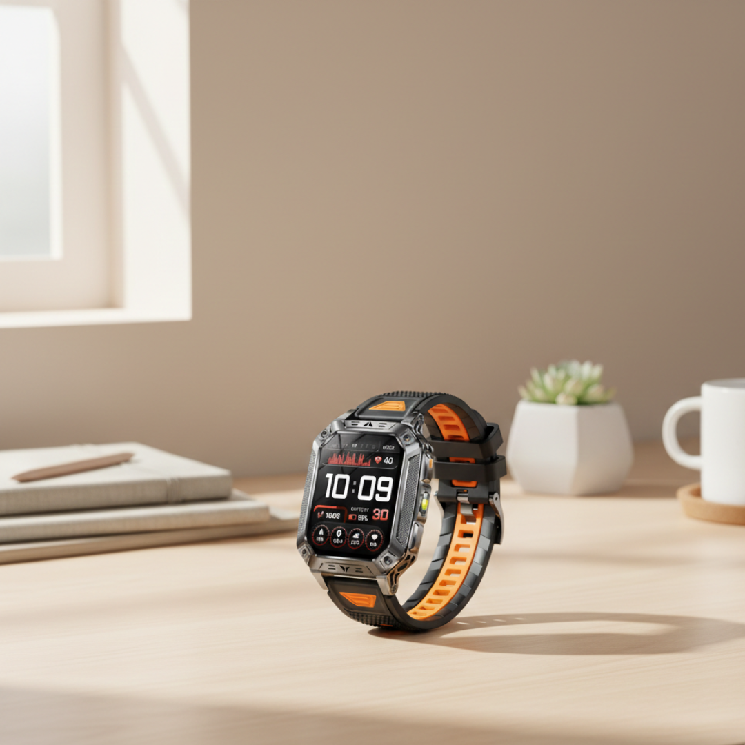 Outdoor Fitness Smartwatch with AMOLED Display – Waterproof Activity Tracker