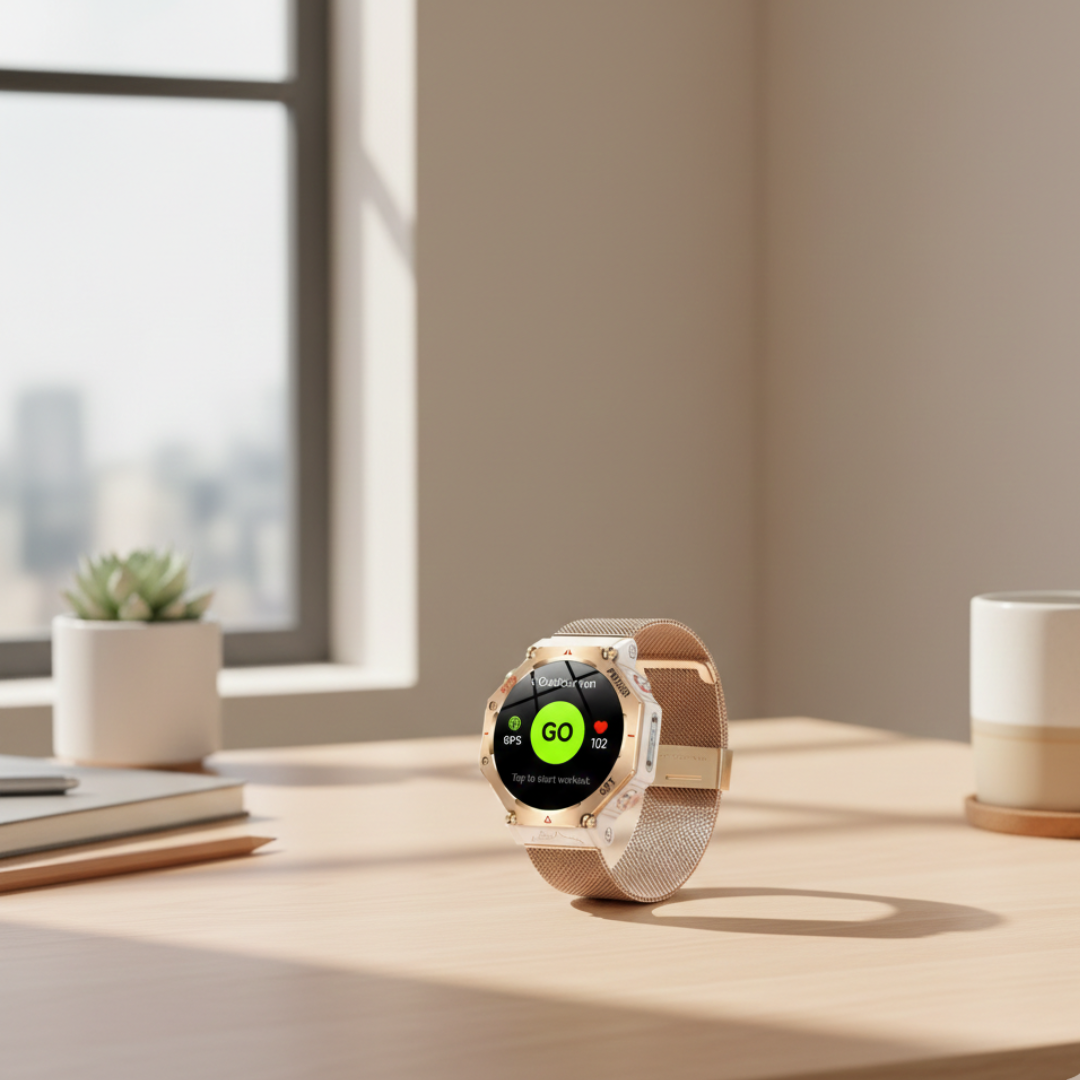 AMOLED GPS Smartwatch – Waterproof Outdoor Watch with Compass & Altimeter