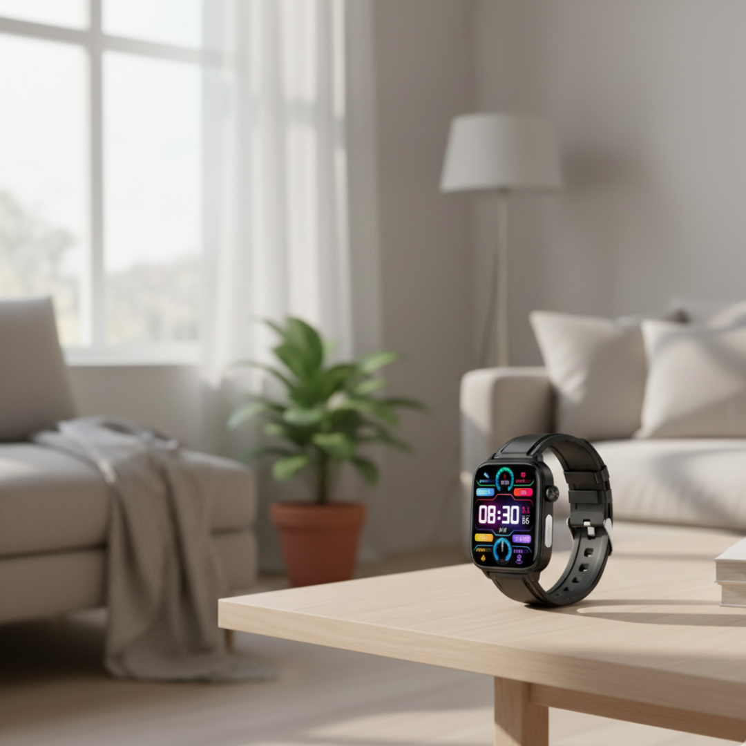 Smartwatch with AMOLED Display and Bluetooth Calling – Waterproof Everyday Smart Watch