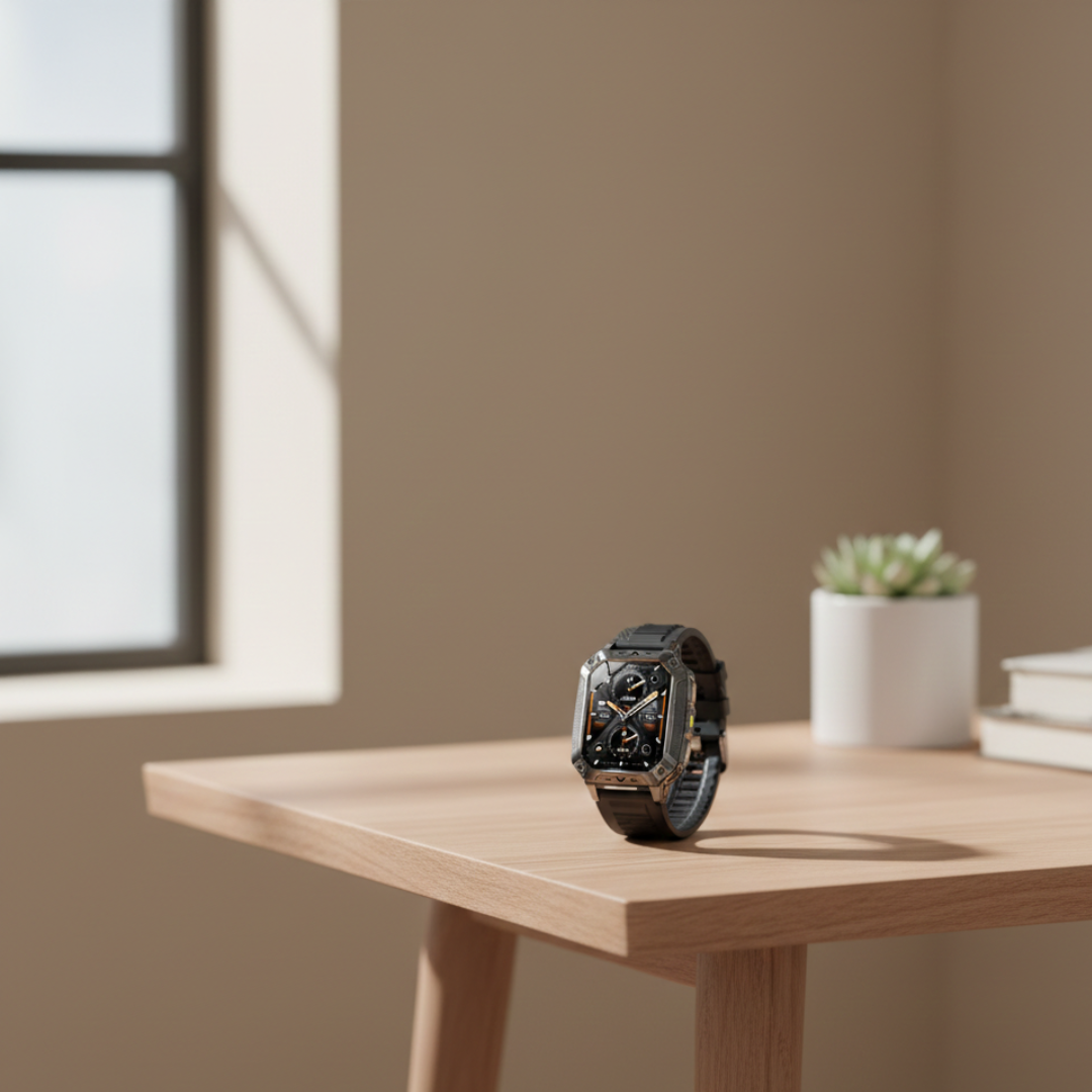 Outdoor Fitness Smartwatch with AMOLED Display – Waterproof Activity Tracker