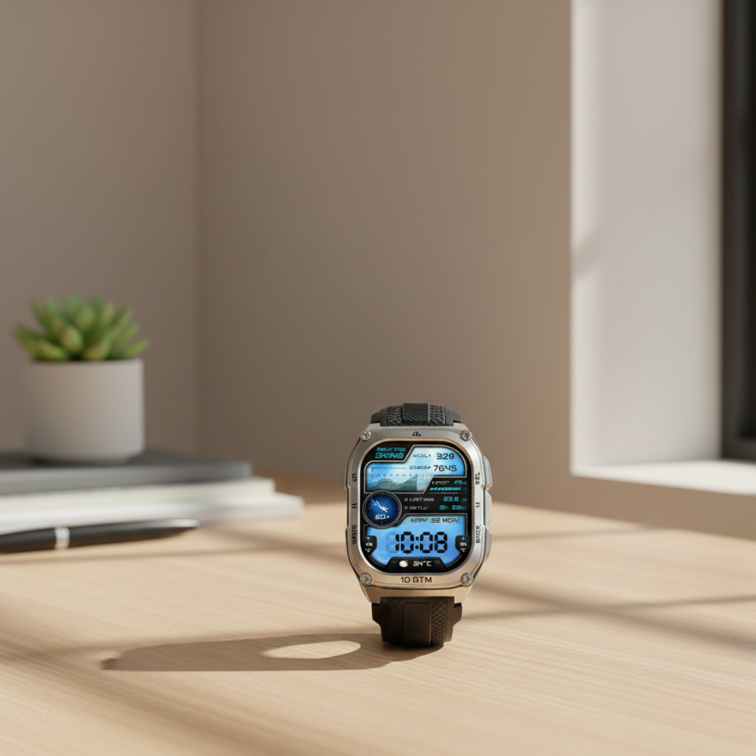 Military GPS Smartwatch – Rugged Outdoor Watch with AMOLED Display