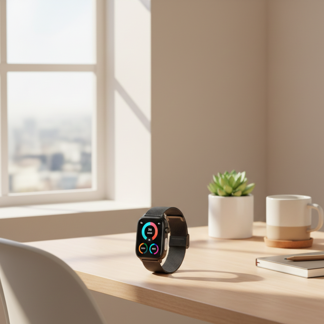 Smartwatch with AMOLED Display and Bluetooth Calling – Waterproof Everyday Smart Watch