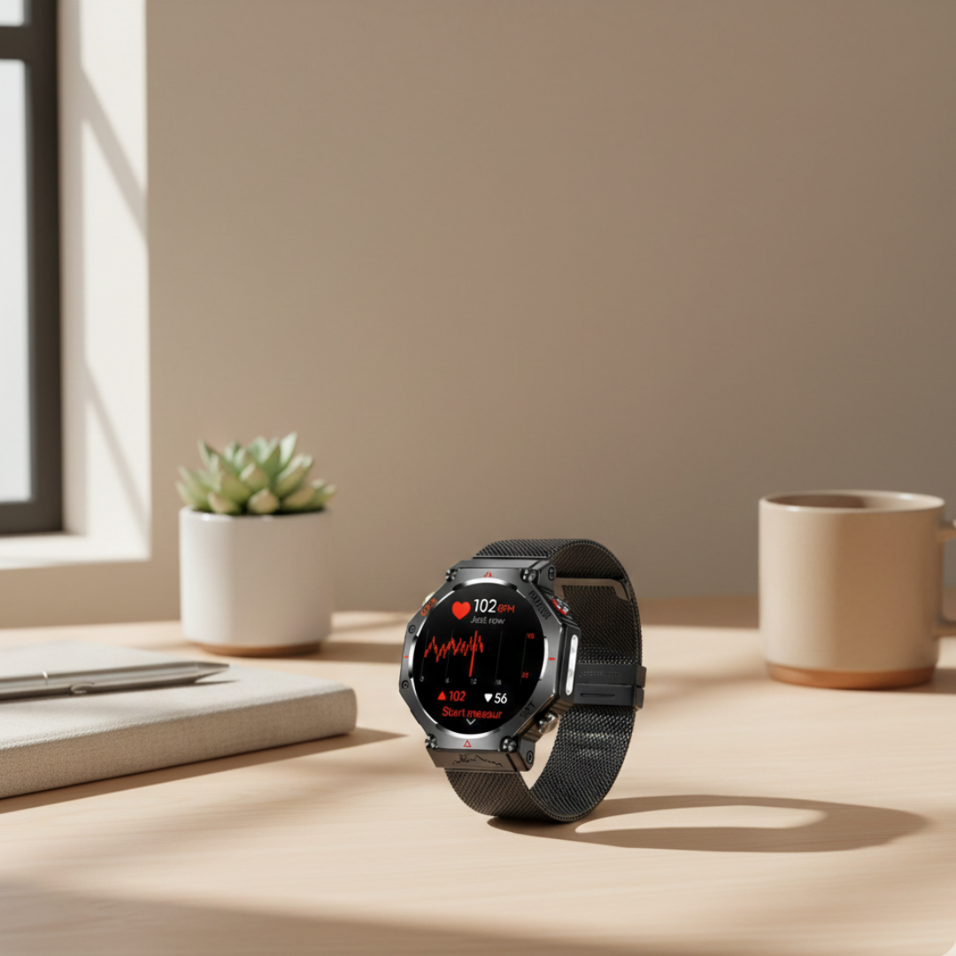 AMOLED GPS Smartwatch – Waterproof Outdoor Watch with Compass & Altimeter