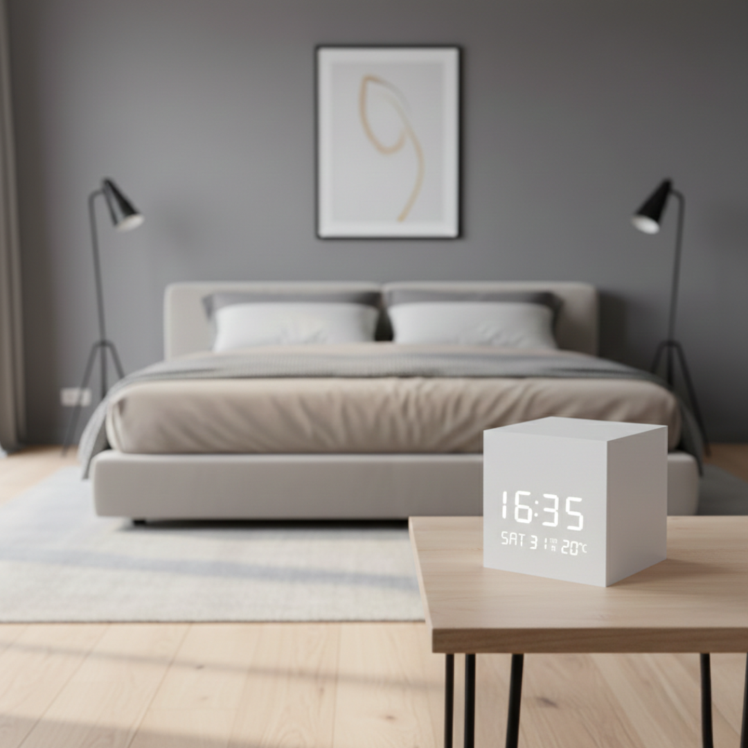 Cube LED Alarm Clock