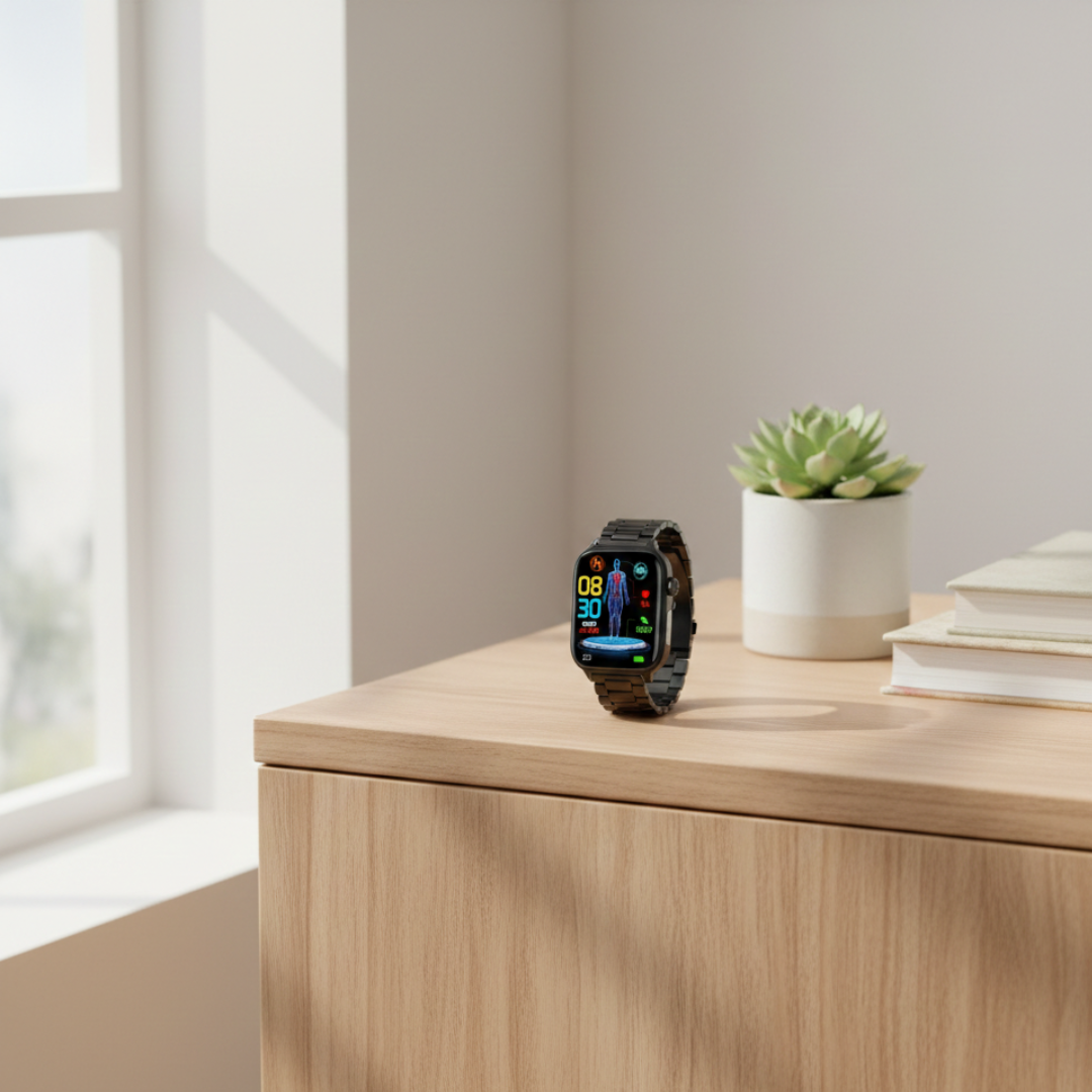 Smartwatch with AMOLED Display and Bluetooth Calling – Waterproof Everyday Smart Watch