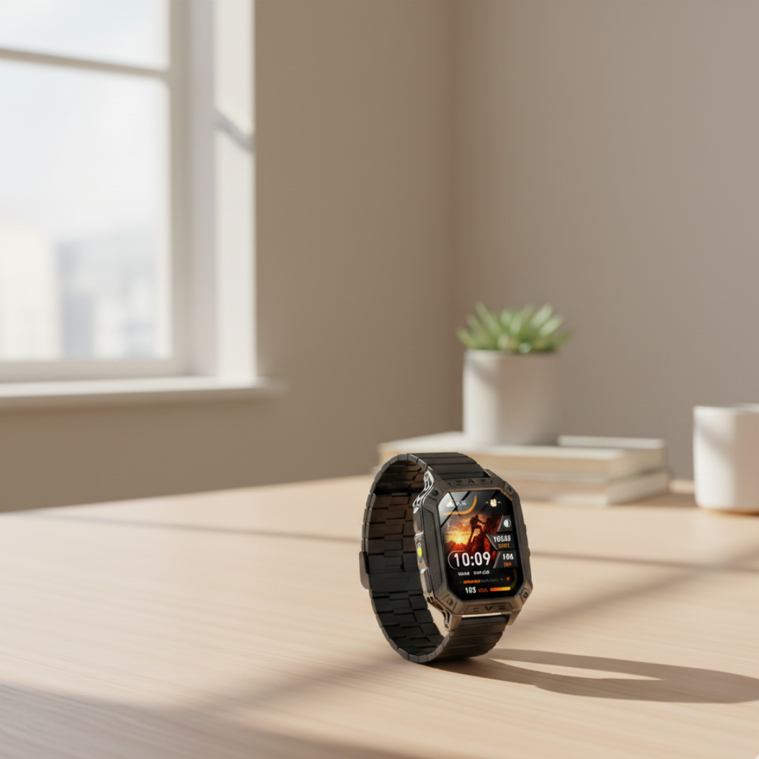 Outdoor Fitness Smartwatch with AMOLED Display – Waterproof Activity Tracker