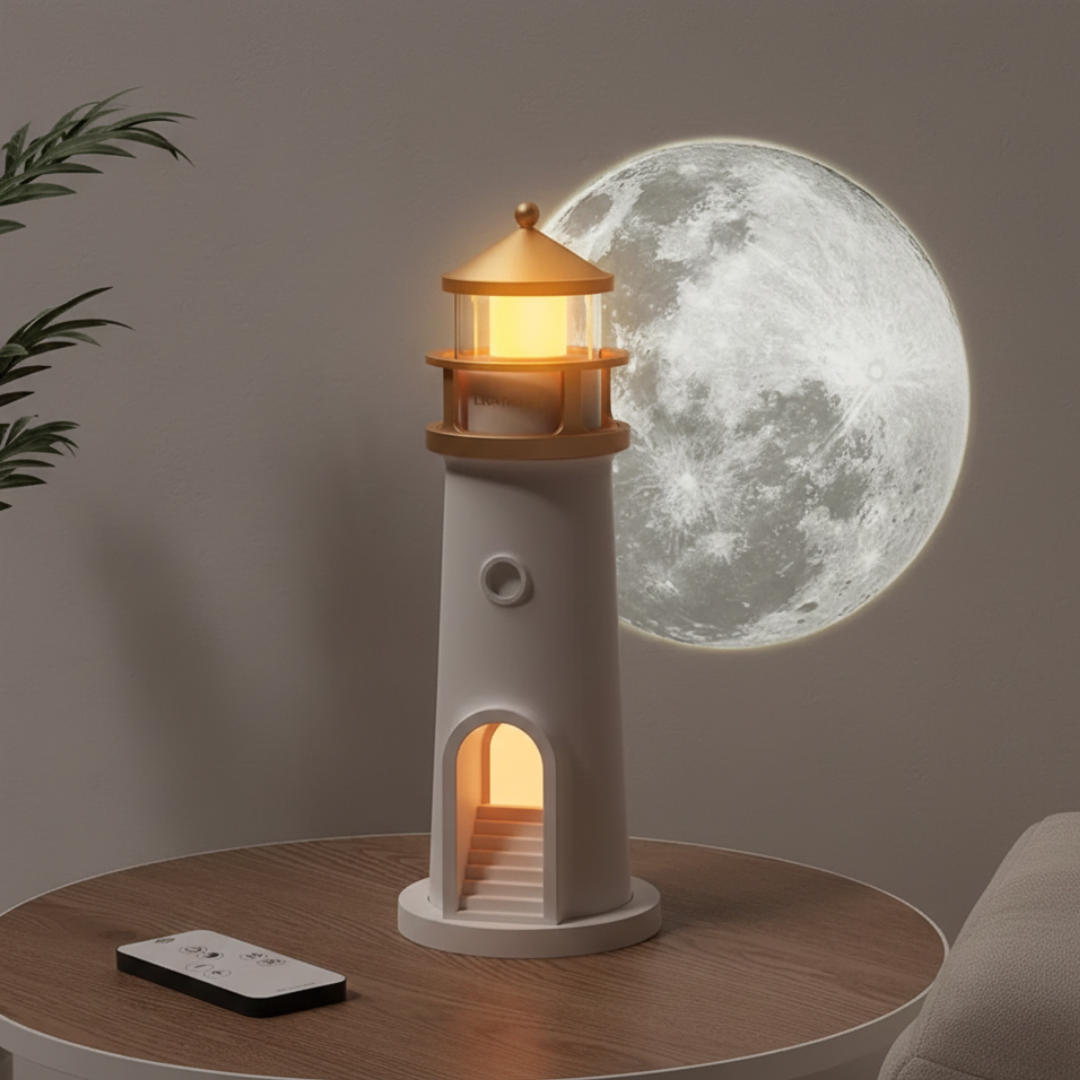Projection Night Light with Bluetooth Speaker – LED Ambient Lamp for Bedroom, Relaxation & Sleep
