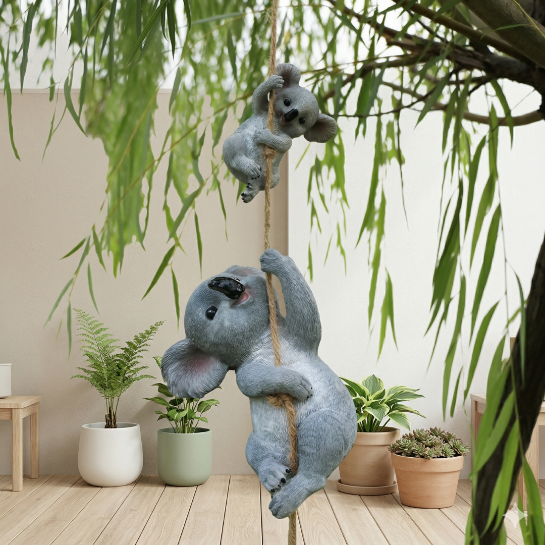 Koala Garden Swing Figurine