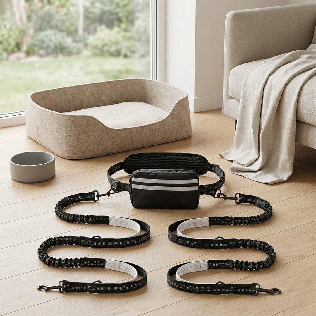 Hands-Free Dog Leash with Pouch