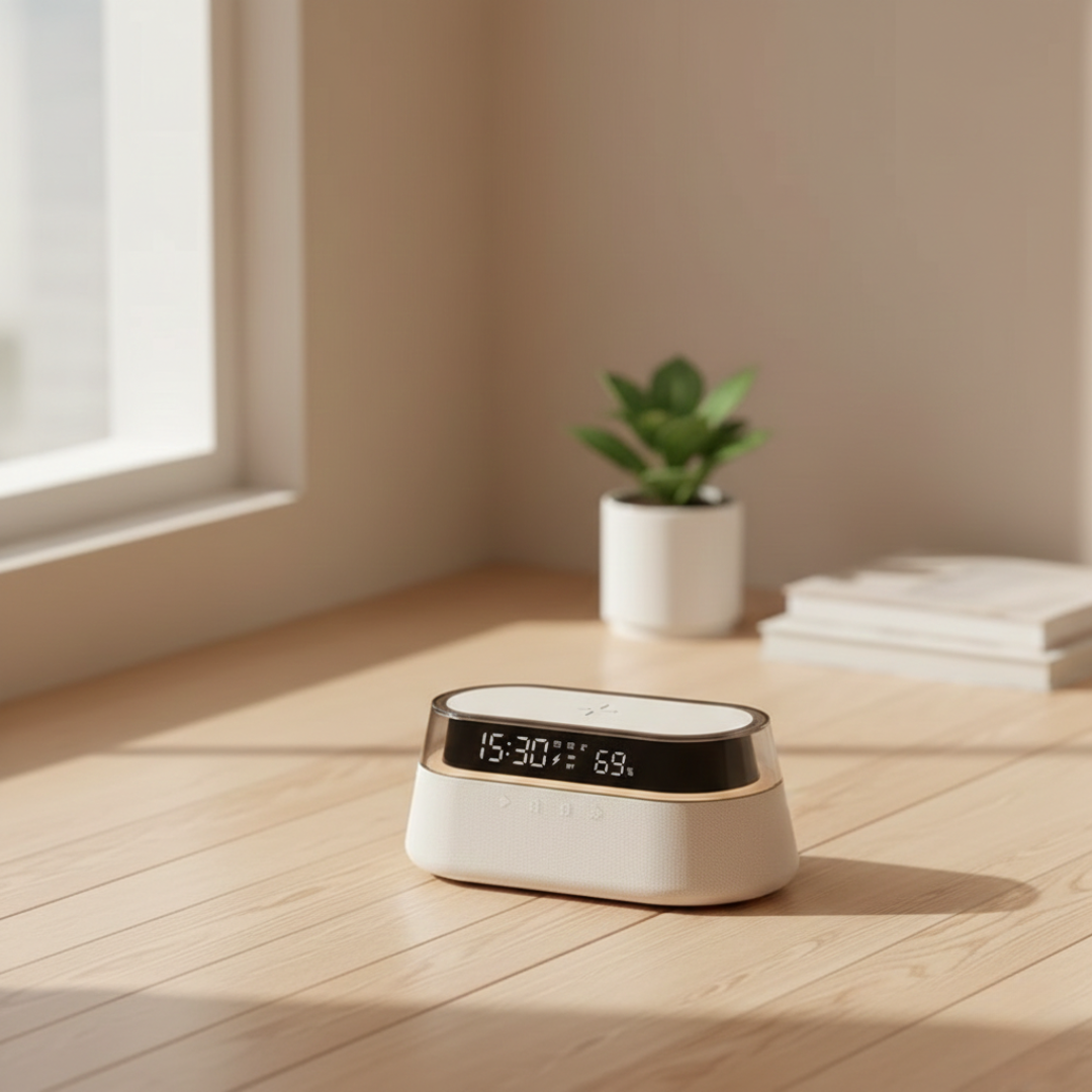 Smart Alarm Clock with Bluetooth Speaker