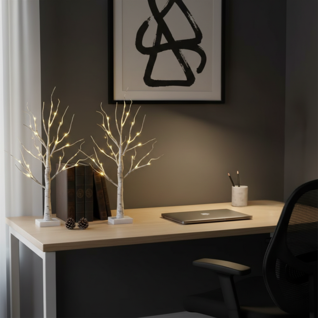 LED Birch Tree Light Decor
