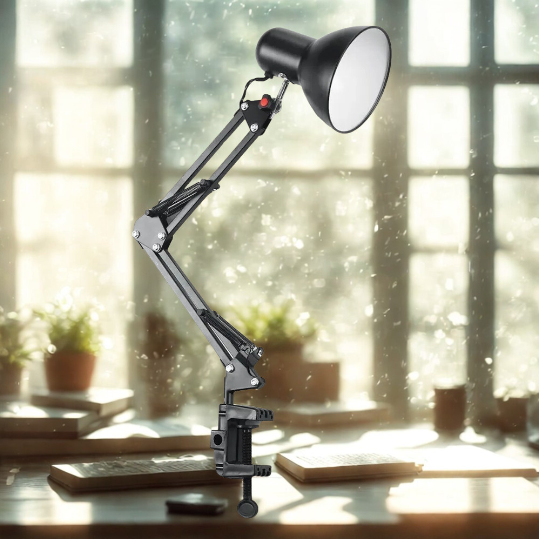 Adjustable Desk Lamp with Swing Arm – Modern Table Lamp for Office, Study & Bedroom