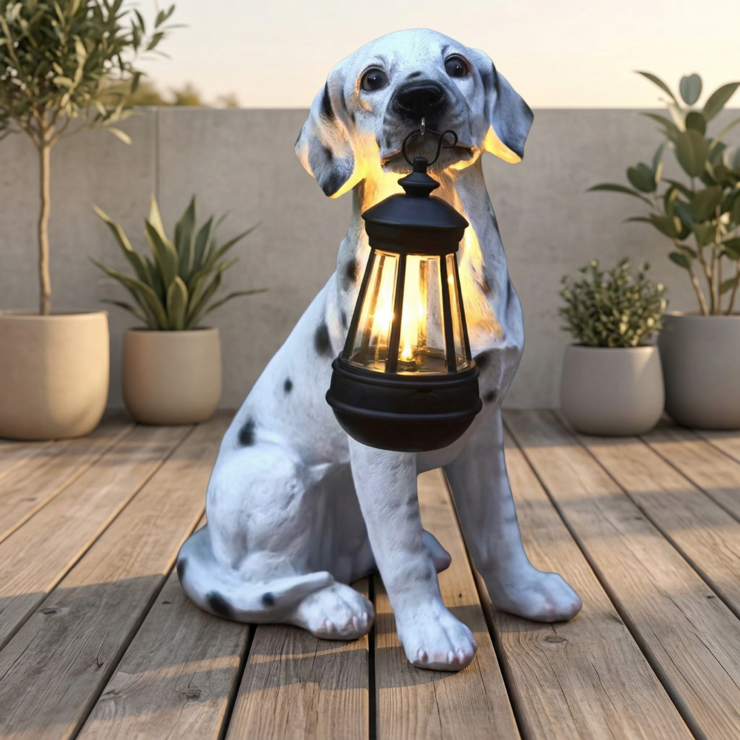 Solar Puppy Garden Ornament
