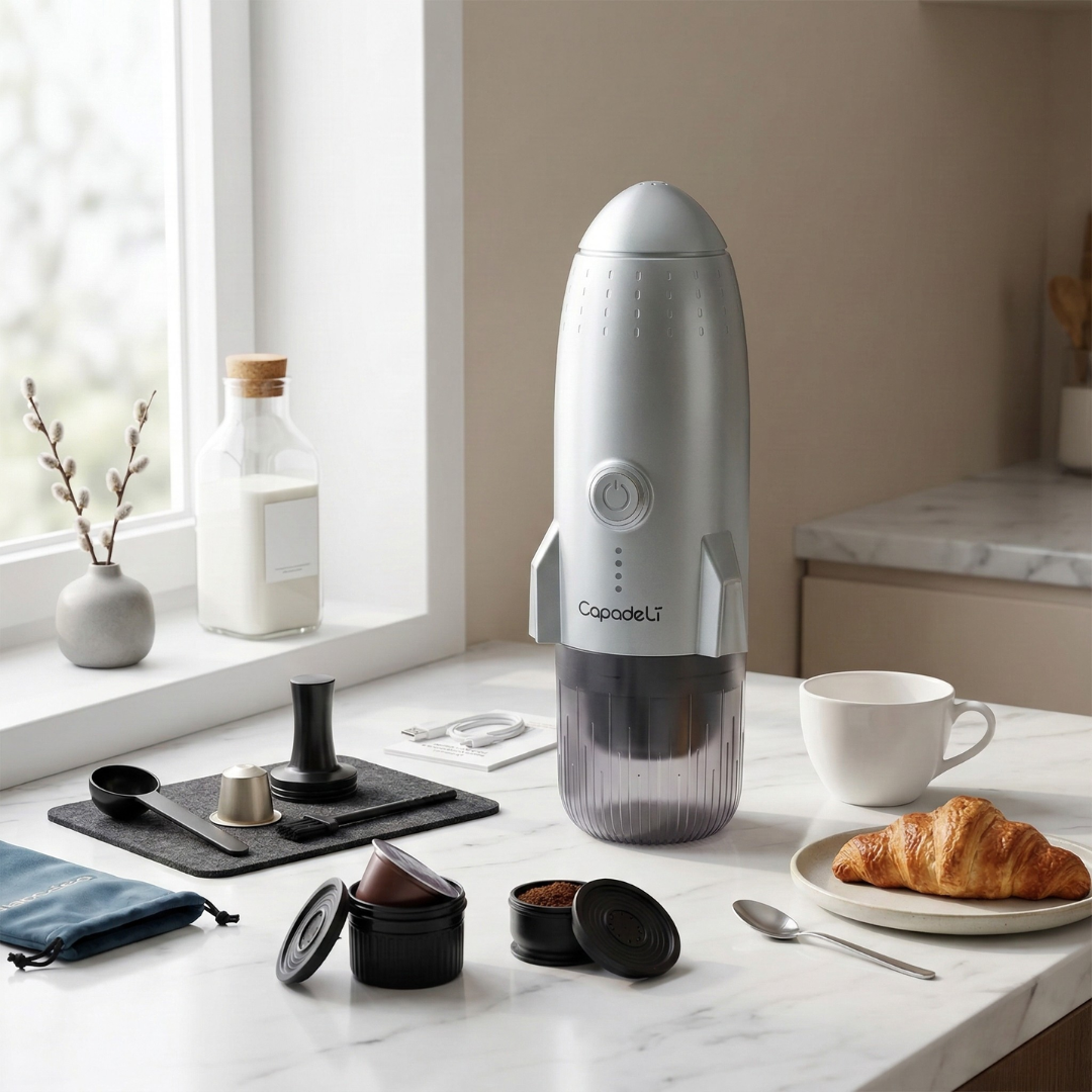 Portable Espresso Machine with Self-Heating