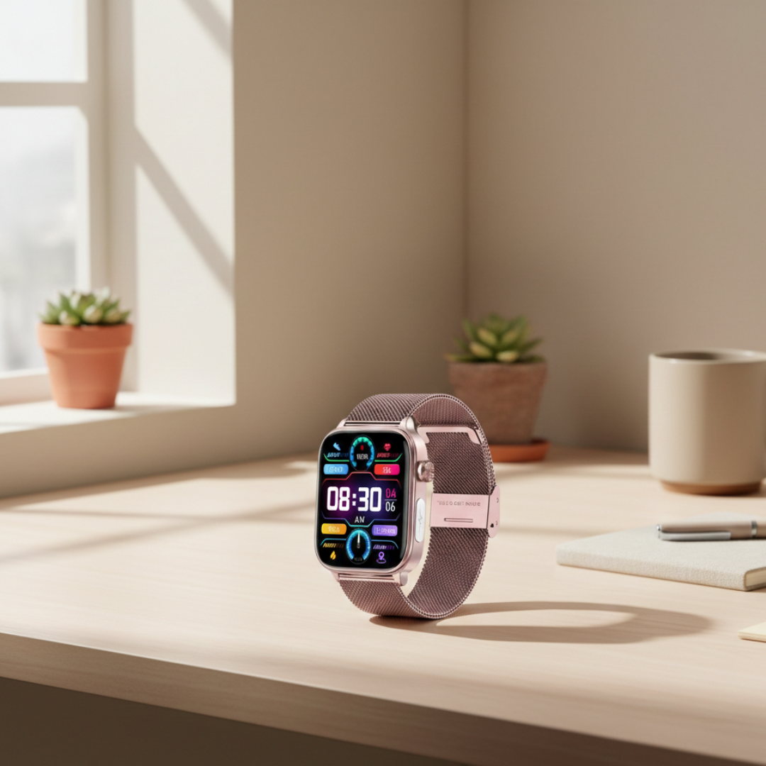 Smartwatch with AMOLED Display and Bluetooth Calling – Waterproof Everyday Smart Watch