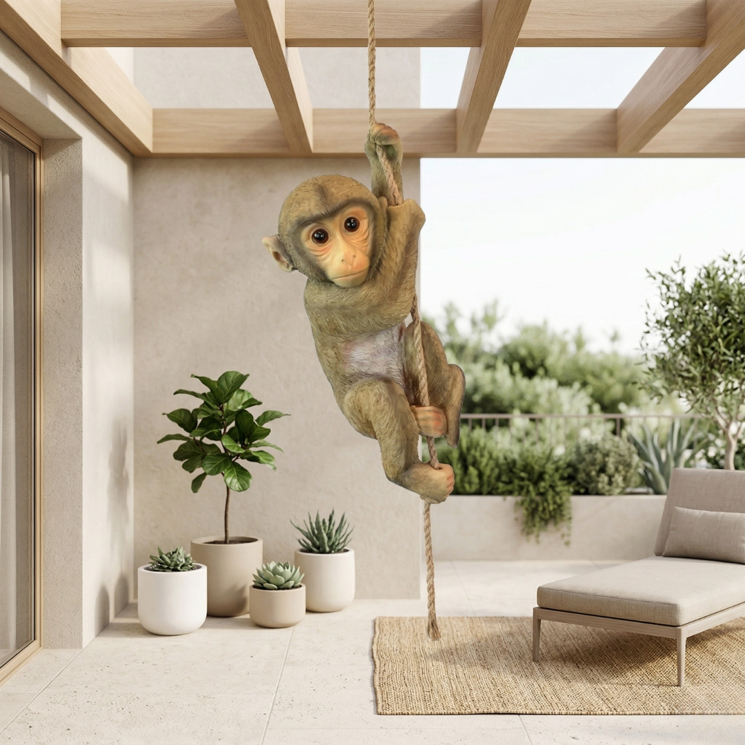 Climbing Monkey Garden Statue