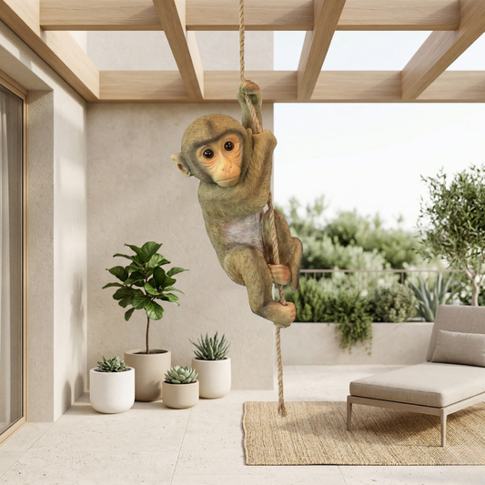 Climbing Monkey Garden Statue