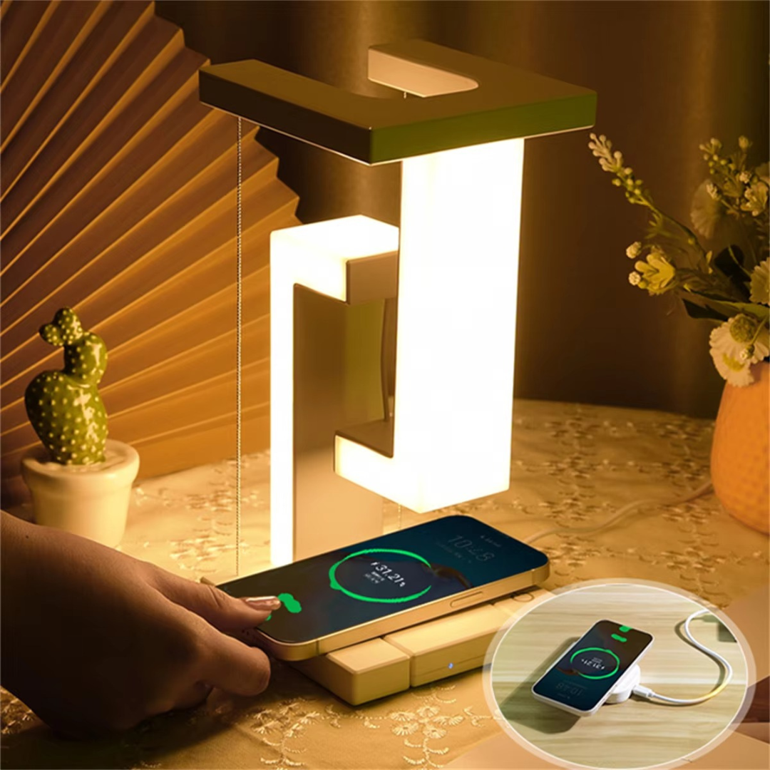 Floating Desk Lamp with Wireless Charging