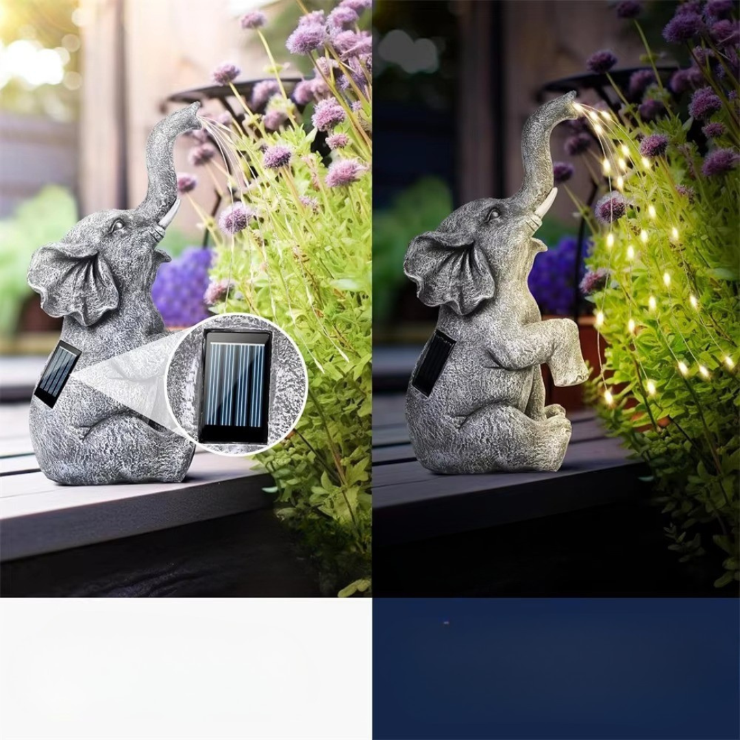 Solar Elephant Garden Ornament