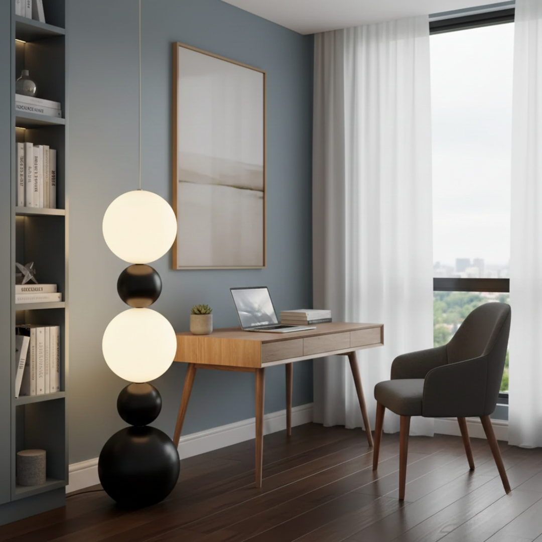 Glass Globe Floor Lamp