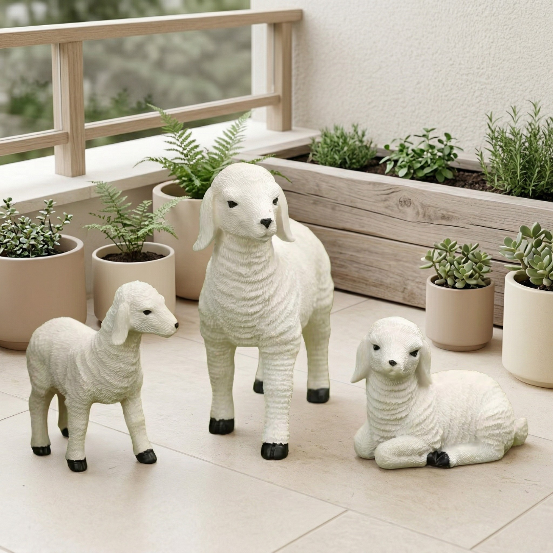Mini Lamb Garden Figurine