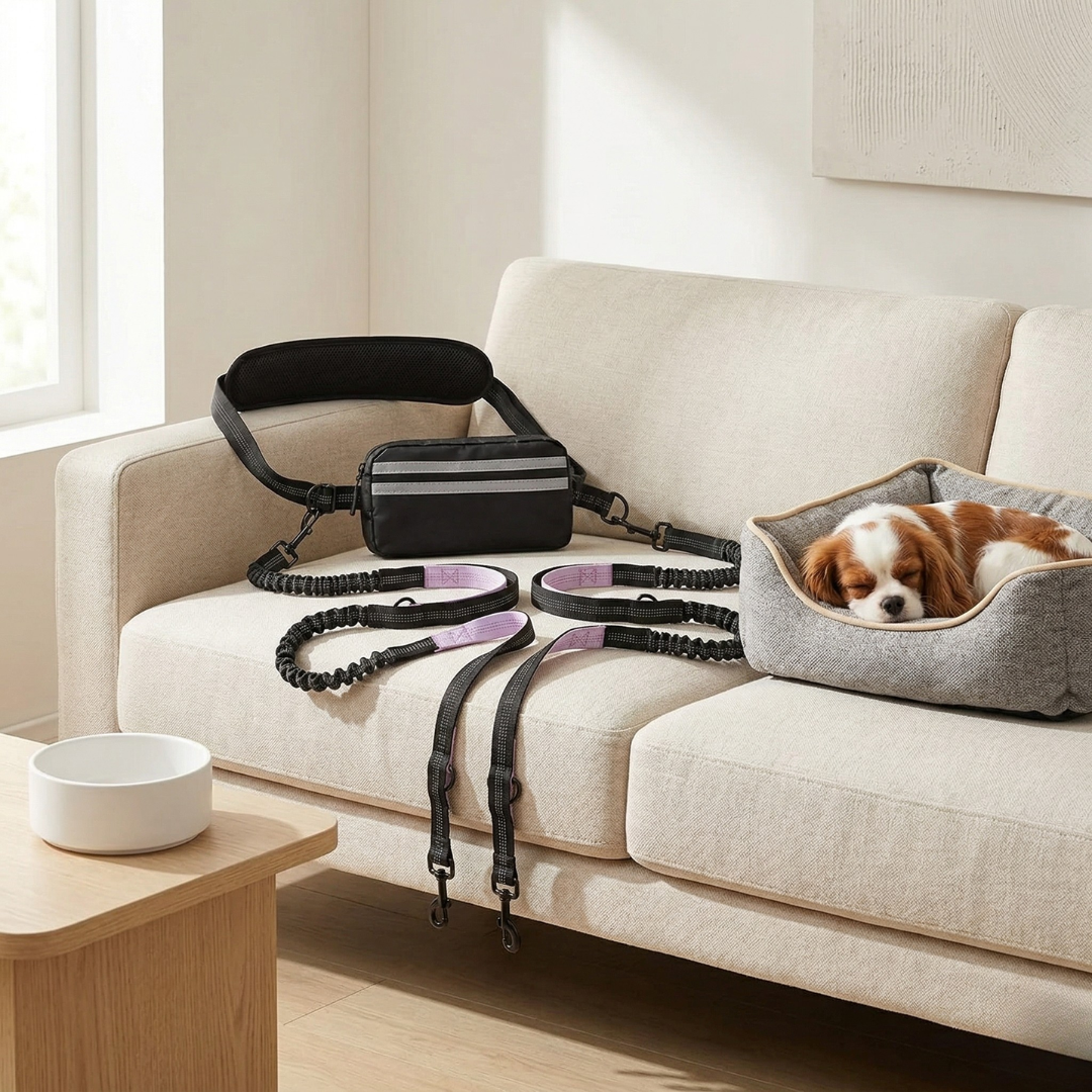 Hands-Free Dog Leash with Pouch