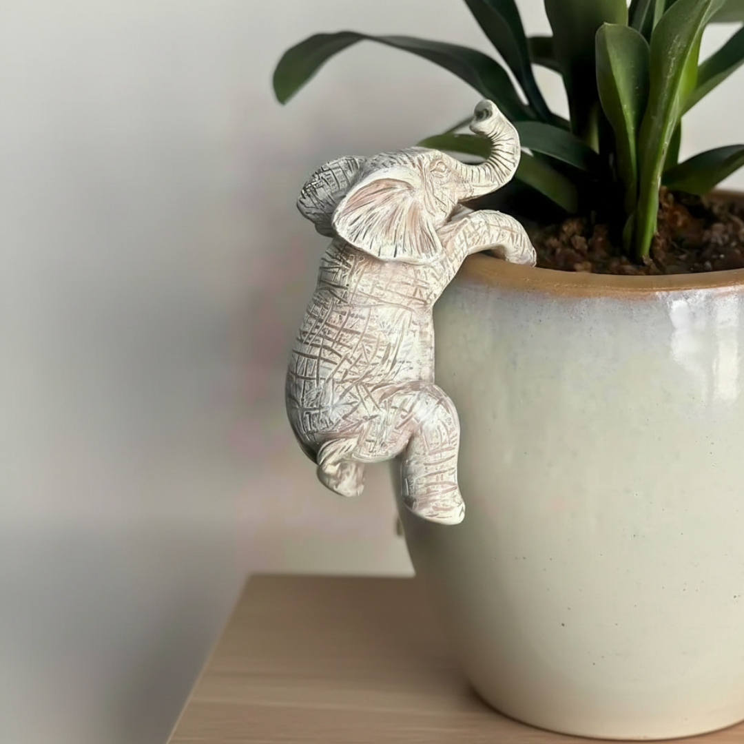 Elephant Climbing Wall Sculpture