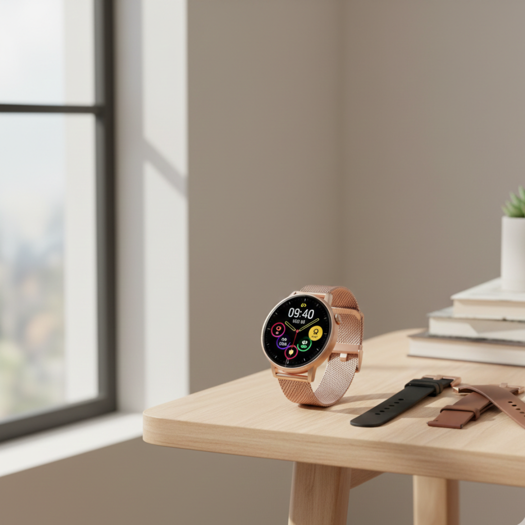 Women’s AMOLED Smartwatch – Stylish Waterproof Smart Watch with Bluetooth Calling