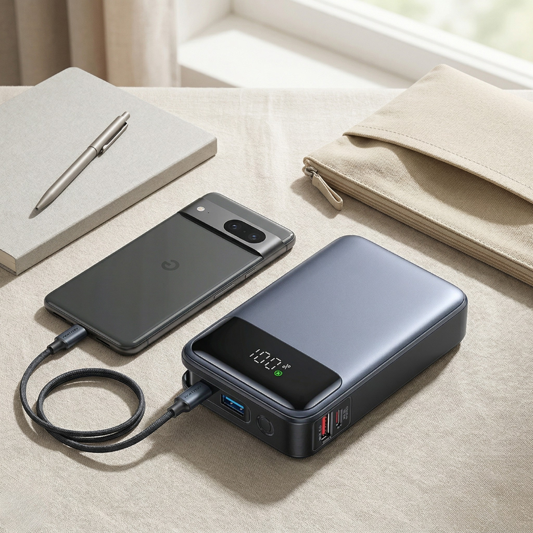 Power Bank with Built-in Cable